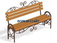 Лавочка кованная МАФ 1606 в Самаре