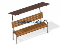 Лавочка под навесом МАФ 1607 в Самаре