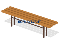 Лавочка без спинки МАФ 1601 в Самаре