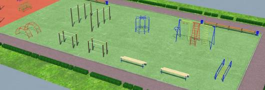 Проект детско-спортивной площадки для школы - детсада в Самаре