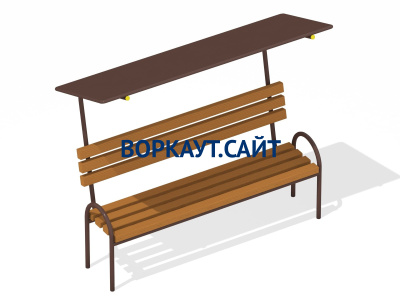 Лавочка под навесом МАФ 1607 в Самаре