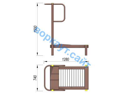 Уличный тренажер Беговая дорожка УТ 009 в Самаре