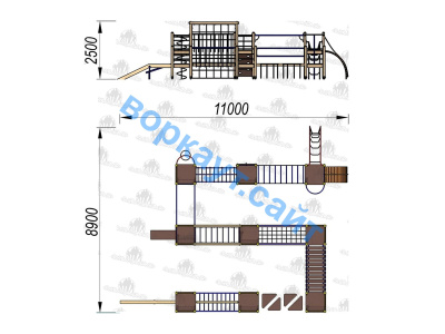 Детский спортивный комплекс Полоса препятствий ДСК 3116 в Самаре Детский спортивный комплекс Полоса препятствий ДСК 3116 в Самаре