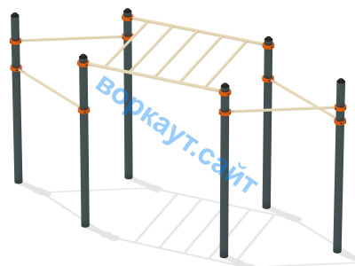 Турник разноуровневый с рукоходом ВС-26 в Самаре