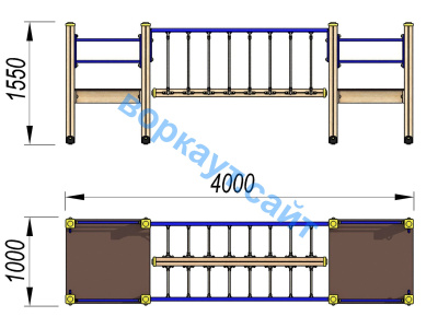Детский спортивный комплекс Мост ДСК 3113 в Самаре