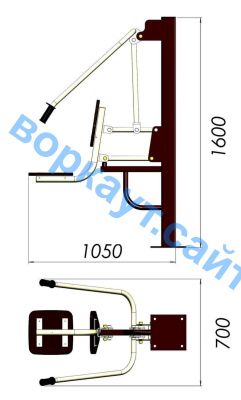 Уличный тренажер "Жим от груди" УТ 002 в Самаре
