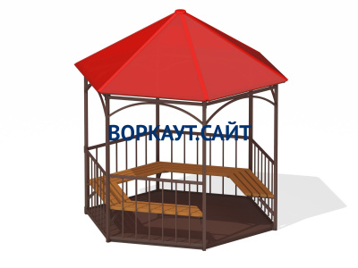 Беседка с лавками и полом МАФ 4122 в Самаре