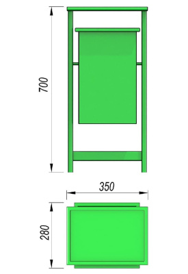 Урна с крышкой МАФ 1631 в Самаре