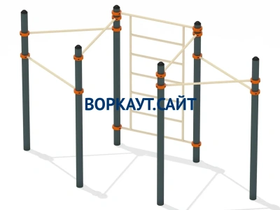 Воркаут турник разноуровневый с шведской стенкой ВС-25 в Самаре
