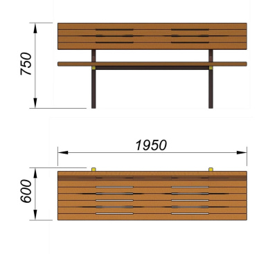 Диван уличный МАФ 1608 в Самаре