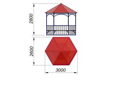 Беседка с лавками МАФ 4120 в Самаре