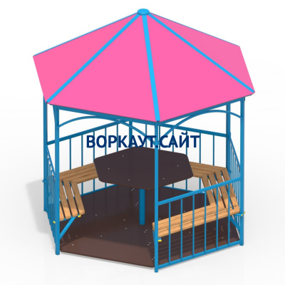 Беседка со столом, лавками и полом МАФ 4123 в Самаре