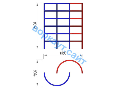 Шведская стенка полукруглая ДСК 3503 в Самаре